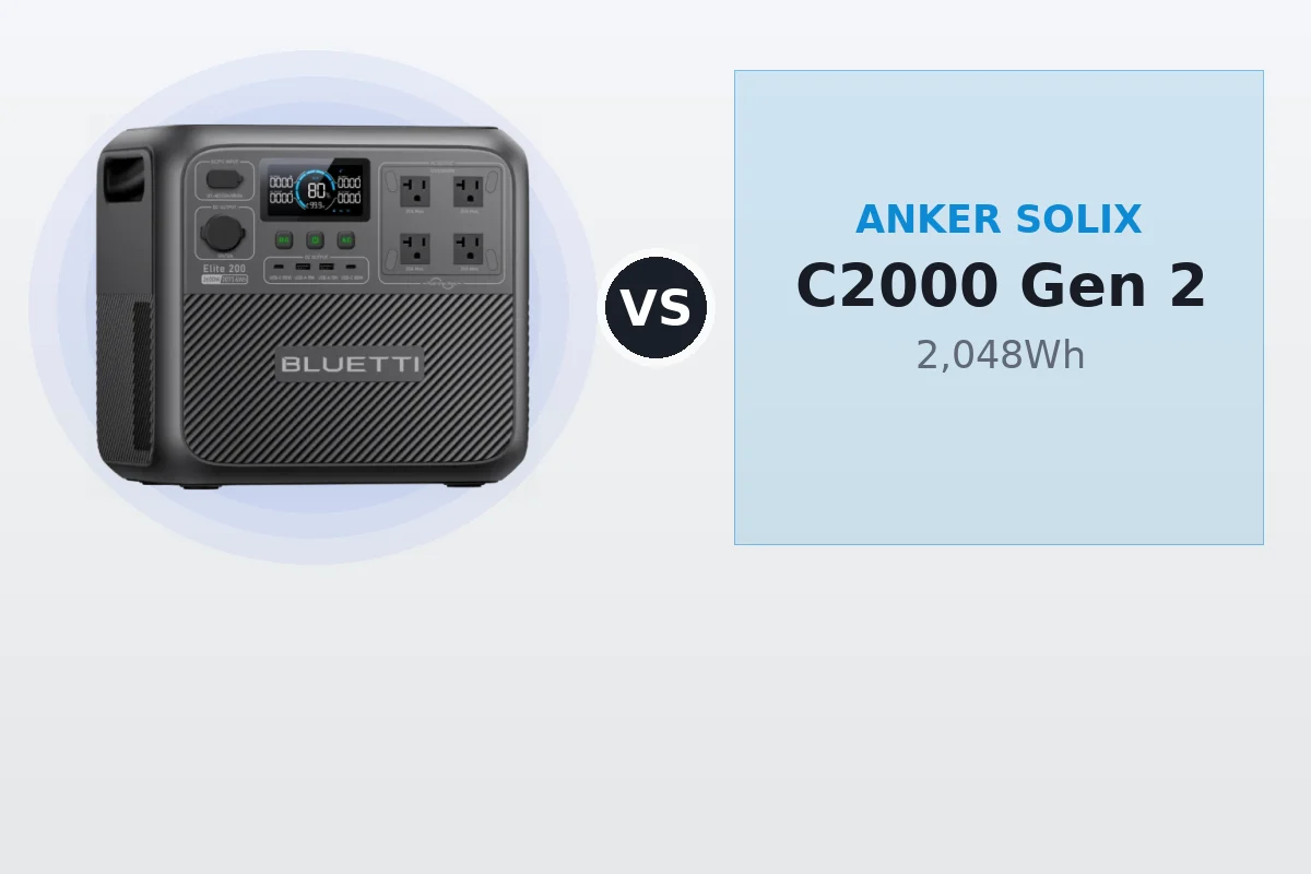 BLUETTI Elite 200 V2 vs Anker SOLIX C2000 Gen 2